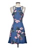 Planet Gold Floral Blue Casual Dress Size S - photo 2