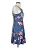 Planet Gold Floral Blue Casual Dress Size S - photo 4