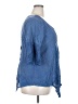 Roaman's 100% Rayon Blue 3/4 Sleeve Blouse Size 20 - photo 4