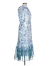 Olivaceous 100% Polyester Floral Blue Cocktail Dress Size L - photo 4