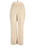 Le Suit 100% Polyester Solid Tan Casual Pants Size 14 (petite) - photo 1