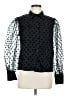 MNG 100% Polyester Polka Dots Black Long Sleeve Blouse Size 6 - photo 1