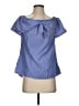Staccato Blue Short Sleeve Blouse Size S - photo 1