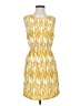 Bar III 100% Polyester Print Yellow Casual Dress Size S - photo 1