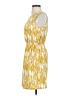 Bar III 100% Polyester Print Yellow Casual Dress Size S - photo 5
