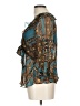 Versailles 100% Polyester Teal 3/4 Sleeve Blouse Size L - photo 5