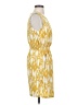 Bar III 100% Polyester Print Yellow Casual Dress Size S - photo 4