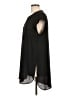 DR2 100% Polyester Black Short Sleeve Blouse Size L - photo 5