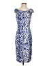 David Meister Print Blue Cocktail Dress Size 4 - photo 1