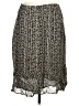 Chico's Design 100% Rayon Animal Print Silver Casual Skirt Size Med (1) - photo 1