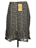 Chico's Design 100% Rayon Animal Print Silver Casual Skirt Size Med (1) - photo 2