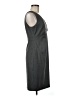 L.K. Bennett Chevron-herringbone Gray Cocktail Dress Size 6 - photo 4