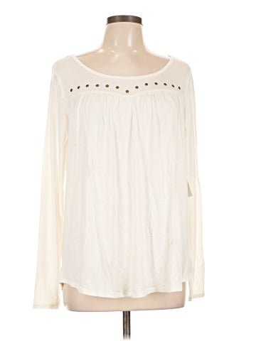 Color Thread Long Sleeve Blouse (view 1)