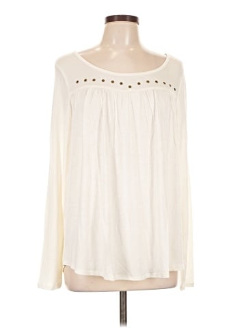 Color Thread Long Sleeve Blouse (view 1)