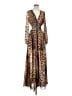 Arden B. 100% Polyester Animal Print Brown Casual Dress Size S - photo 1