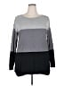 New York & Company Color Block Gray Pullover Sweater Size XXL - photo 1