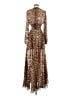 Arden B. 100% Polyester Animal Print Brown Casual Dress Size S - photo 2