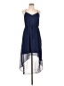 Freebird 100% Polyester Solid Blue Casual Dress Size L - photo 1