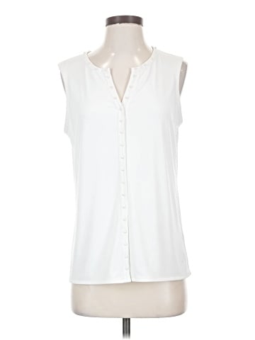 Karl Lagerfeld Paris Sleeveless Button-Down Shirt (view 1)