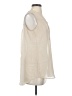 Eileen Fisher Ivory Sleeveless Button-Down Shirt Size S - photo 4