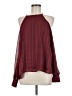 Lush 100% Polyester Burgundy Sleeveless Blouse Size M - photo 1