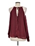 Lush 100% Polyester Burgundy Sleeveless Blouse Size M - photo 2