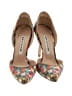 Manolo Blahnik Floral Gold Heels Size EU 37 1/2 - photo 2