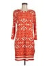 MICHAEL Michael Kors Print Orange Casual Dress Size M - photo 1