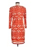 MICHAEL Michael Kors Print Orange Casual Dress Size M - photo 2