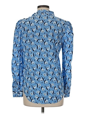 Veronica Beard Long Sleeve Silk Top (view 2)