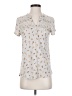 Rewind Gray Short Sleeve Blouse Size S - photo 1