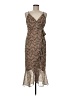 Bardot 100% Polyester Animal Print Brown Cocktail Dress Size 8 - photo 1