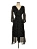 DKNY 100% Polyester Polka Dots Black Cocktail Dress Size 4 - photo 1