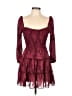 B. Darlin 100% Polyester Hearts Burgundy Cocktail Dress Size 0 - photo 1