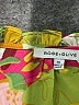 Rose + Olive 100% Polyester Tropical Yellow Short Sleeve Blouse Size XL - photo 7