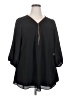 City Chic 100% Polyester Black 3/4 Sleeve Blouse Size 20 Plus (L) - photo 1