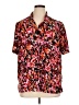 Blair 100% Polyester Print Red Short Sleeve Blouse Size XL - photo 1