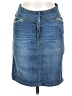 Laundry by Shelli Segal 100% Cotton Color Block Graphic Blue Denim Skirt Size 0 - photo 1