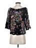 Lovestitch 100% Rayon Black 3/4 Sleeve Blouse Size S - photo 2