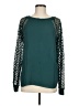 Ann Taylor LOFT 100% Polyester Teal Long Sleeve Blouse Size M - photo 1
