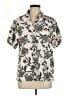 Universal Thread Floral Ivory Short Sleeve Blouse Size M - photo 1
