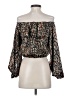 Tyche 100% Polyester Brown 3/4 Sleeve Blouse Size S - photo 2