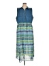 Speed Control Chevron-herringbone Blue Casual Dress Size 1X - photo 1