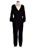 Halogen 100% Viscose Solid Black Jumpsuit Size L - photo 1