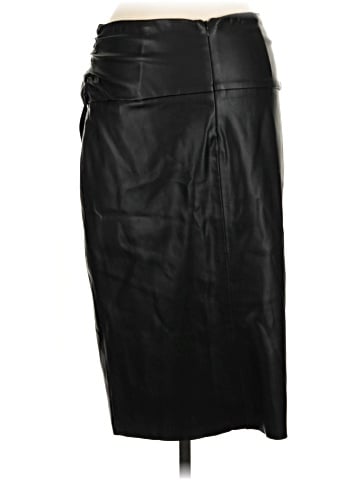 Zara Faux Leather Skirt (view 2)