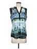 Ivanka Trump 100% Polyester Teal Sleeveless Blouse Size S - photo 1