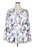Torrid 100% Polyester White Long Sleeve Blouse Size 2X Plus (2) - photo 1