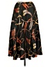 Carlisle 100% Silk Graphic Black Silk Skirt Size 6 - photo 2