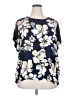 Rafaella 100% Polyester Blue Short Sleeve Blouse Size 2X - photo 1