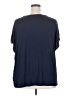 Rafaella 100% Polyester Blue Short Sleeve Blouse Size 2X - photo 2